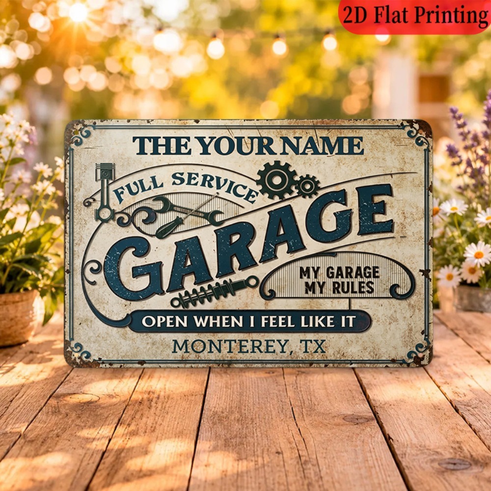 Auto Repair Shop Names - 맞춤형 개인 이름 자동차 수리점 금속